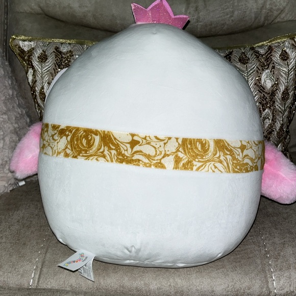 🐦Squishmallows Alyssa White Swan Gold Scwrf & Pink Crown Christmas 2023 NWT 12” - Picture 3 of 3
